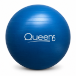 Bola de exercícios Queens azul, sobre fundo branco